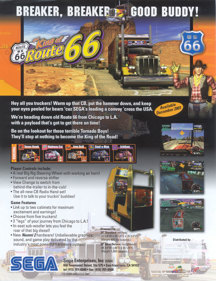 The King of Route 66 - Advertisement Flyer - Back (North America) - 850x1104