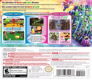 Mario & Luigi: Dream Team - Box - Back (Canada) - 910x800