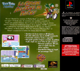 Tiny Toon Adventures: Plucky's Big Adventure - Box - Back (France) - 765x680
