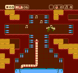 Tapeworm Disco Puzzle - Screenshot - Gameplay (World) - 256x240