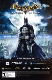 Batman: Arkham Asylum Game of the Year Edition - Advertisement Flyer - Front (World) - 800x1234