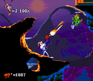 Earthworm Jim 2 - Screenshot - Gameplay (World) - 256x224