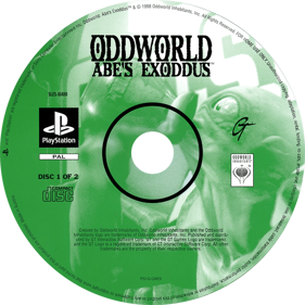 Oddworld: Abe's Exoddus - Disc (Europe) - 1500x1500