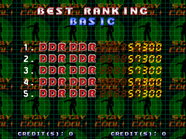 Dance Dance Revolution - Screenshot - High Scores (World) - 320x240