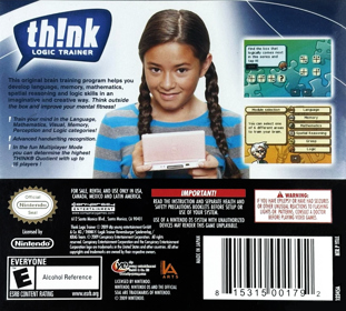 Th!nk: Logic Trainer - Box - Back (North America) - 1082x975