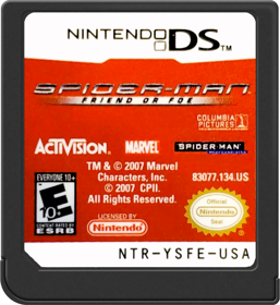 Spider-Man: Friend or Foe - Cart - Front (North America) - 517x564