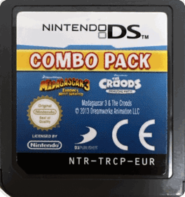 Combo Pack: Madagascar 3: Europe's Most Wanted / The Croods: Prehistoric Party! - Cart - Front (Europe) - 1211x1287