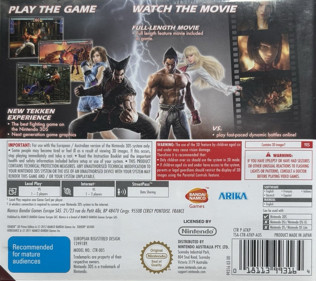 Tekken 3D: Prime Edition - Box - Back (Australia) - 1405x1248