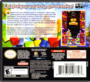 Super Collapse! 3 - Box - Back - Reconstructed (North America) - 774x708