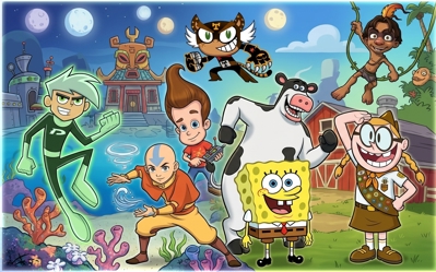 Superstuffed Nicktoons: Mini Game Mania! 2 - Fanart - Background (United States) - 1306x816