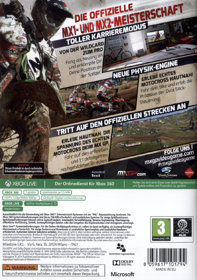 MXGP: The Official Motocross Videogame - Box - Back (Germany) - 902x1281