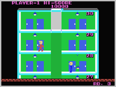 Elevator Action (Sega) - Screenshot - Gameplay (World) - 256x192