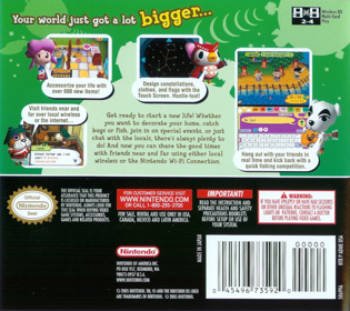 Animal Crossing: Wild World - Box - Back (North America) - 1527x1359
