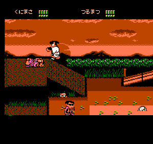 Downtown Special: Kunio-kun no Jidaigeki da yo Zen'in Shūgō! - Screenshot - Gameplay (Japan) - 256x240