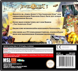 Jewel Quest 5: The Sleepless Star - Box - Back - Reconstructed (Europe) - 774x708