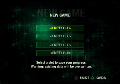 The Matrix: Path of Neo - Screenshot - Game Select (World) - 640x448