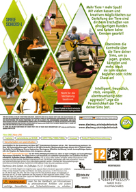 The Sims 3: Pets - Box - Back (Europe) - 3038x4280