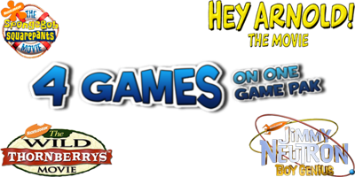 4 Games on One Game Pak: Movies - Clear Logo (North America) - 600x300