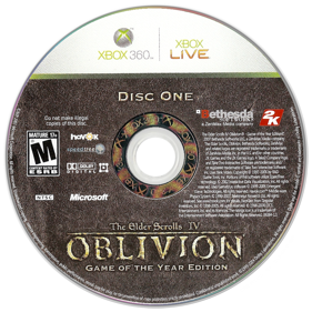 The Elder Scrolls IV: Oblivion: Game of the Year Edition - Disc (North America) - 900x900