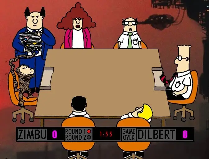 Illustration of Dilbert's Desktop Games