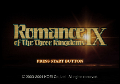 Romance of the Three Kingdoms IX - Screenshot - Game Title (North America) - 640x448