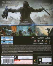 Middle-Earth: Shadow of Mordor - Box - Back (Brazil) - 639x800