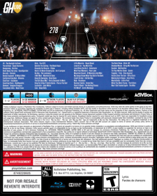 Guitar Hero Live - Box - Back (North America) - 1121x1400