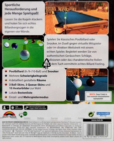 3D Billiards: Pool & Snooker Remastered - Box - Back (Germany) - 1629x2015