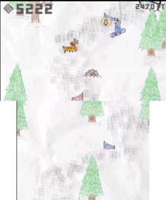 Sketchy Snowboarding - Screenshot - Gameplay (World) - 400x480