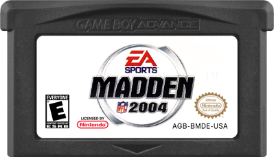 Madden NFL 2004 - Cart - Front (North America) - 1000x574