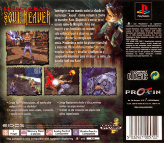 Legacy of Kain: Soul Reaver - Box - Back (Spain) - 1600x1394