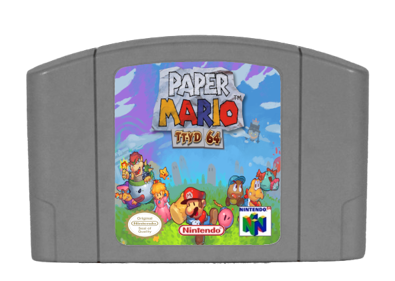 Paper Mario: TTYD 64 - Fanart - Cart - Front (United States) - 592x421
