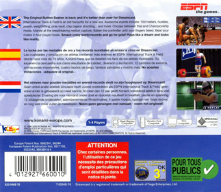 ESPN International Track & Field - Box - Back (Europe) - 1612x1399