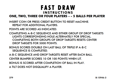 Fast Draw - Arcade - Controls Information (World) - 1006x703