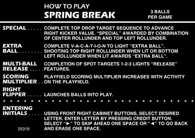 Spring Break - Arcade - Controls Information (World) - 1765x1253