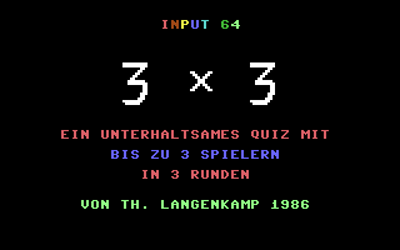 3 x 3 - Screenshot - Game Title (Germany) - 320x200
