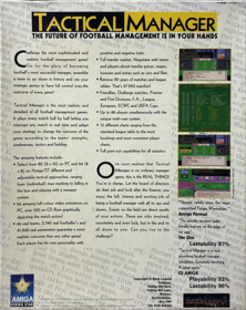 Tactical Manager - Box - Back (Europe) - 1097x1386