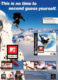 MTV Sports: Snowboarding - Advertisement Flyer - Front (North America) - 1613x2200