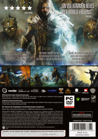Middle-Earth: Shadow of Mordor - Box - Back (Germany) - 991x1400