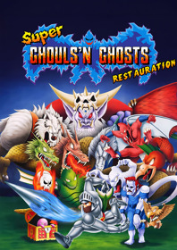 Super Ghouls 'n Ghosts Restoration - Fanart - Box - Front (World) - 1800x2550