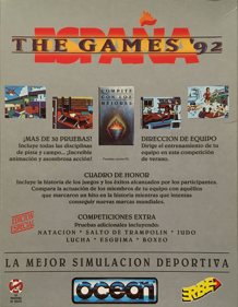 The Games '92: España - Box - Back (Spain) - 985x1268