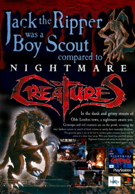 Nightmare Creatures - Advertisement Flyer - Front (United Kingdom) - 1533x2200