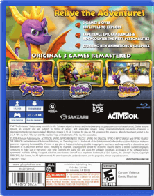 Spyro Reignited Trilogy - Box - Back - Reconstructed (North America) - 1000x1264