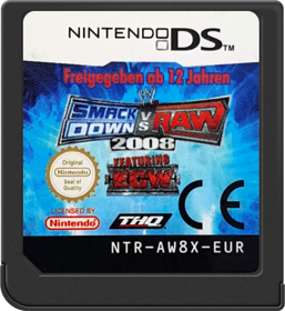 WWE SmackDown vs. Raw 2008 - Cart - Front (Europe) - 517x564
