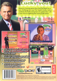 Pat Sajak's Lucky Letters Deluxe - Box - Back (North America) - 562x800