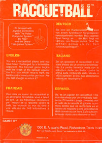 Racquetball - Box - Back (Europe) - 588x822