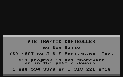 ATC: Air Traffic Controller - Screenshot - Game Title (North America) - 320x200