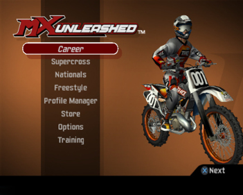 MX Unleashed - Screenshot - Game Select (World) - 640x512