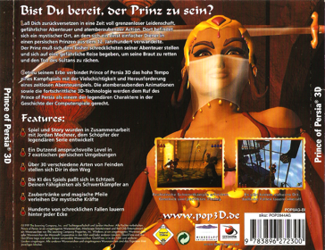 Prince of Persia 3D - Box - Back (Germany) - 1246x960