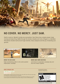 Serious Sam 3: BFE - Fanart - Box - Back (World) - 1700x2400